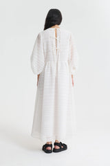 KARMEN | DRESS MAQUIS JACQUARD ECRU