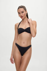 x BELLA HADID Presley High Waisted Bikini Bottom - Lucky Leopard