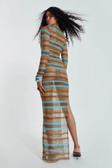 Allure Stripe Knitted Maxi Dress