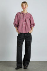 drew jeans- washed black broderie