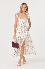 Wedelia Floral Bustier Midi Dress