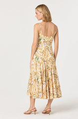 Jaleyah Paneled Flare Midi Dress