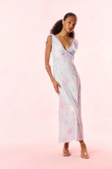 Perri Floral Scarf-Tie Maxi Dress