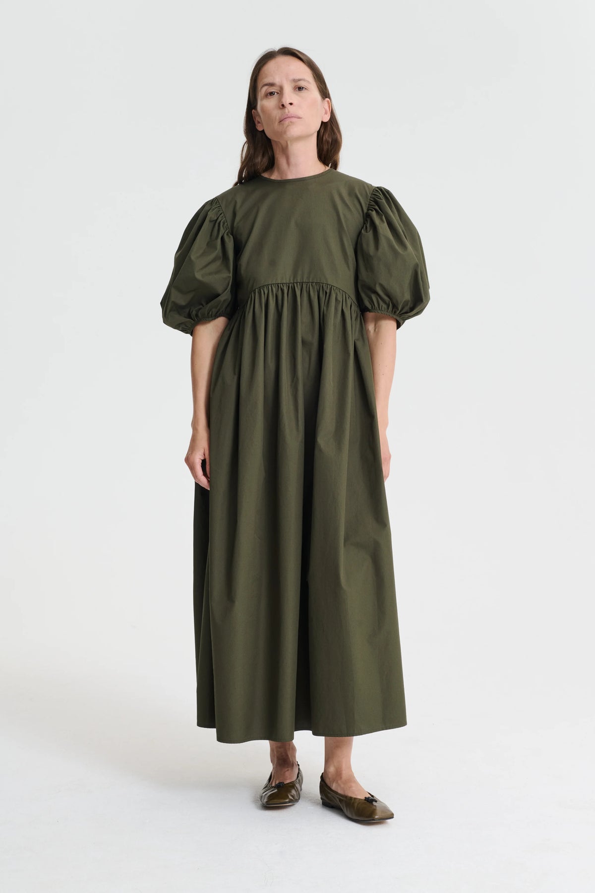 AILEY | DRESS COTTON PINE GREEN