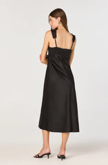 Lace Trim Satin Slip Dress