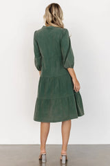 Sari Babydoll Dress | Green