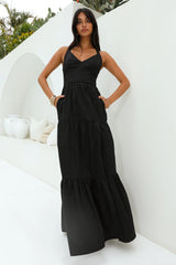 Polished Beauty Maxi Dress Black
