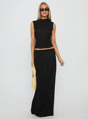 Ford Maxi Skirt Onyx Polka