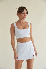 Nina Smoothing Tennis Skort in White