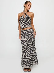 Eleganza Maxi Skirt Zebra