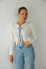 Rory Crochet Bow Cardigan