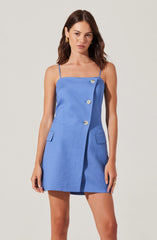 Azria Button-Front Wrap Dress