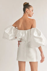 Theresa Off-The-Shoulder Puff Sleeve Mini Dress