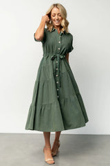 Logan Button Up Dress | Green