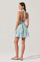 Clare Halter Neck Mini Dress