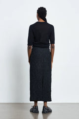 VIVIAN | SKIRT BORAGE CLOQUE? BLACK