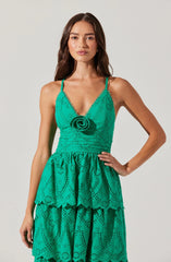 Faeryn Eyelet Tiered Maxi Dress