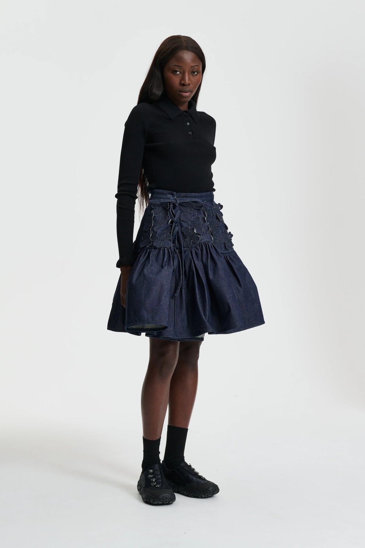 OPRAH | SKIRT VINCA APPLIQU… DENIM INDIGO