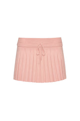 Cielo Pleated Knit Mini Skirt