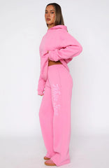 The Good Life Wide Leg Sweatpants Pink