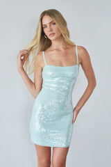 Capri Open Back Sequin Mini Dress