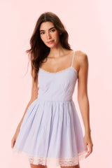 Harrisine Cotton Pinstripe Mini Dress