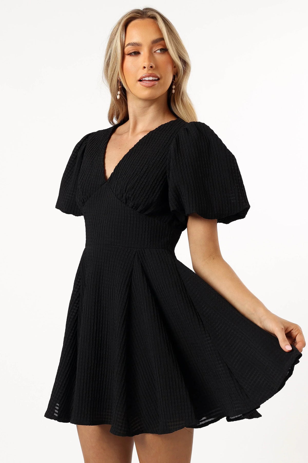 Max Short Sleeve Mini Dress - Black