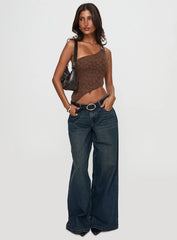 Hocus Pocus Low Rise Wide Leg Jean Dark Wash