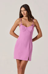 Bow Detail Bustier Mini Dress