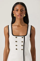 Contrast Trim Knit Mini Dress