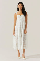 Tenna Lace Bustier Midi Dress