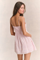 Docila Cotton Mini Dress - PINK