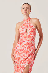 Marissa Floral Halter Neck Dress