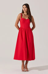 Sweetheart Corset Linen Dress