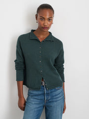 Taylor Rollneck Cardigan in Cotton Cashmere