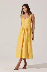 Sweetheart Corset Linen Dress