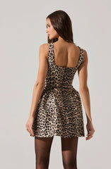 Claudie Leopard Mini Dress