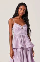 Lupin Pleated Tiered Maxi Dress