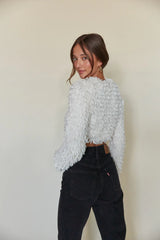 Priscilla Cropped Fringe Cardigan