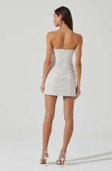 Mira Rhinestone Mini Dress
