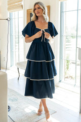 Madrid Tiered Dress | Navy