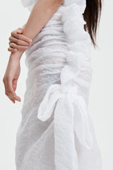GABRIELLA | DRESS POSY MATELASS… WHITE
