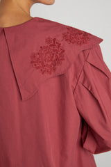 mimi mini dress - plum broderie