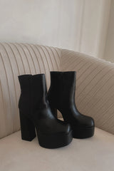 Baby Spice Chunky Platform Booties in Black