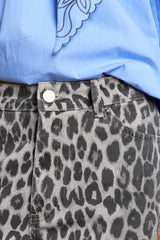 drew cargo jeans - leopard charcoal