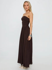 So Far So Good Maxi Dress Chocolate