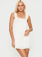 Cupids Bow Mini Dress White