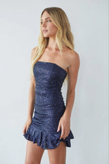 Alora Strapless Sequin Mini Dress