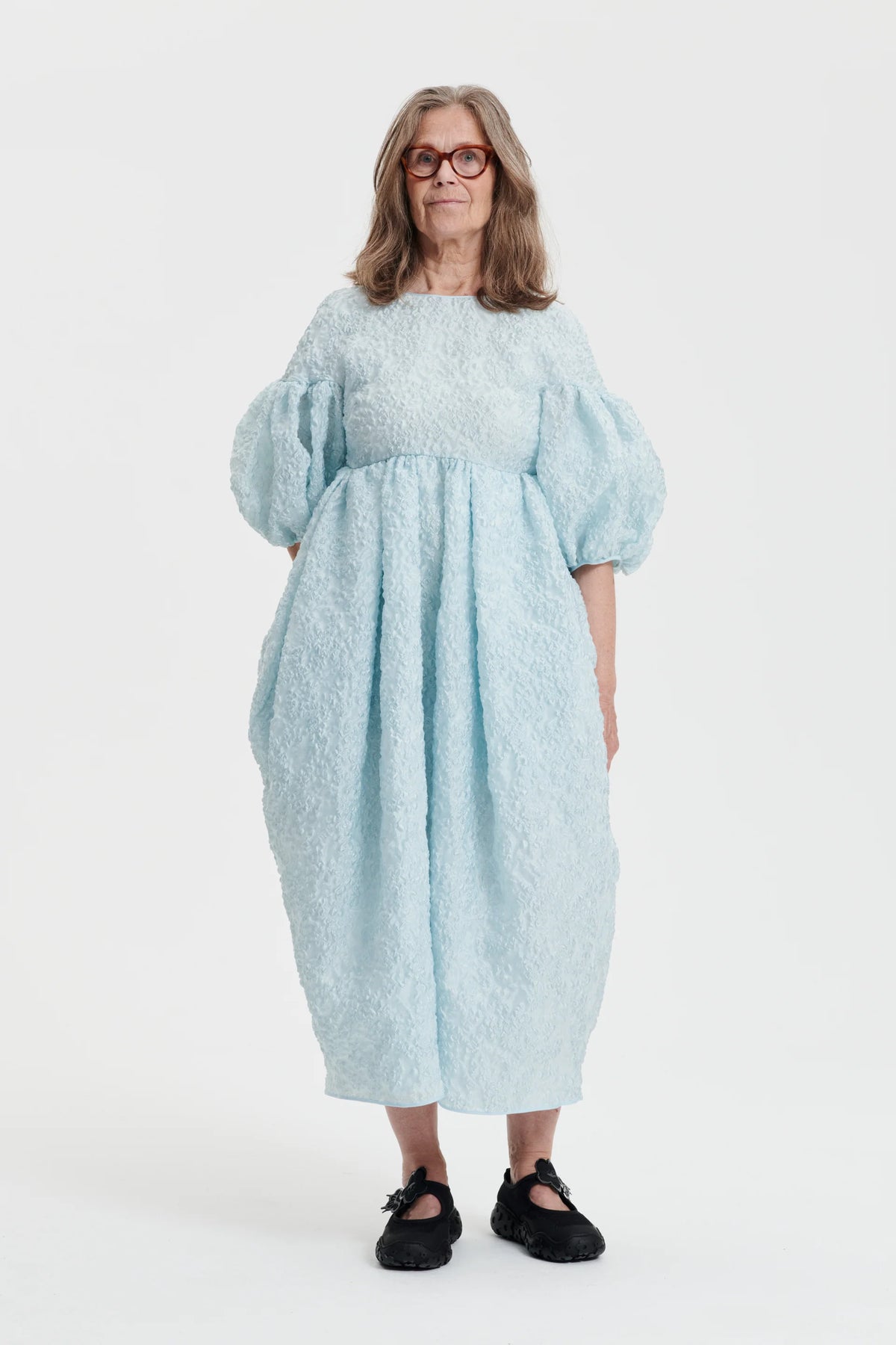 JEANNE | DRESS GRASMERE MATELASS… AQUA