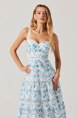 Pellagia Floral Eyelet Midi Dress